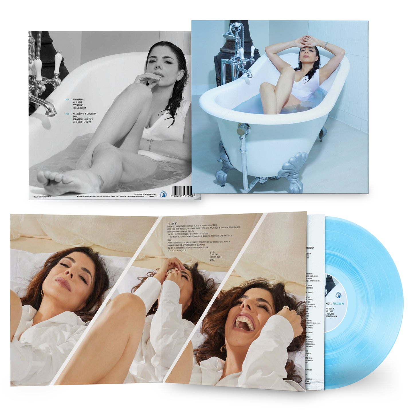Per Avere Me - Mietta (LP Gatefold Autografato Crystal Azzurro)